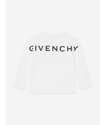 Givenchy Boys Long Sleeve T-Shirt in White les muscles