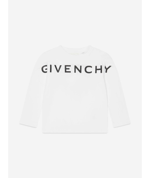 Givenchy Boys Long Sleeve T-Shirt in White les muscles