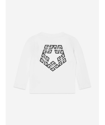 Givenchy Boys Long Sleeve T-Shirt in White les muscles