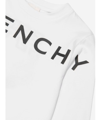 Givenchy Boys Long Sleeve T-Shirt in White les muscles