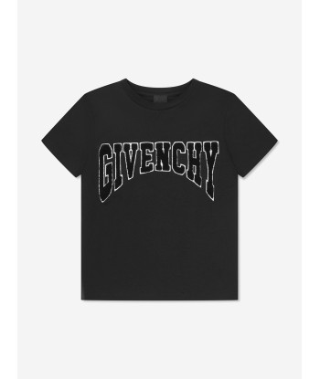 Givenchy Boys Logo T-Shirt in Black Fin de série