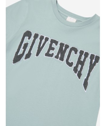 Givenchy Boys Logo T-Shirt in Blue destockage