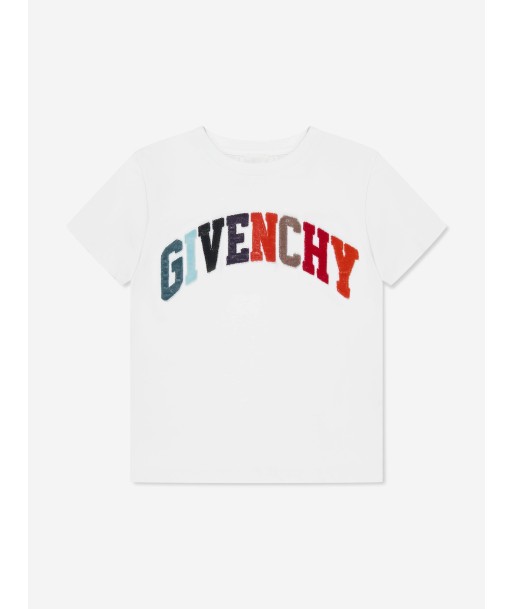 Givenchy Boys Logo T-Shirt in White pas cher chine