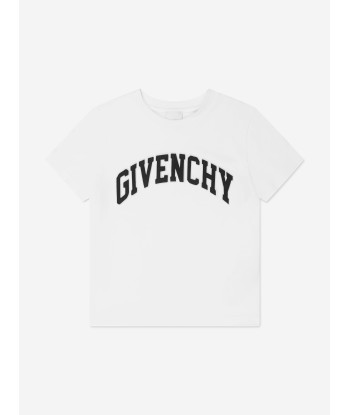 Givenchy Boys Logo T-Shirt in White une grave pollution 