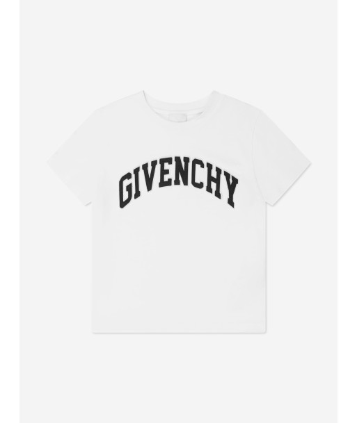 Givenchy Boys Logo T-Shirt in White une grave pollution 