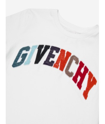 Givenchy Boys Logo T-Shirt in White pas cher chine