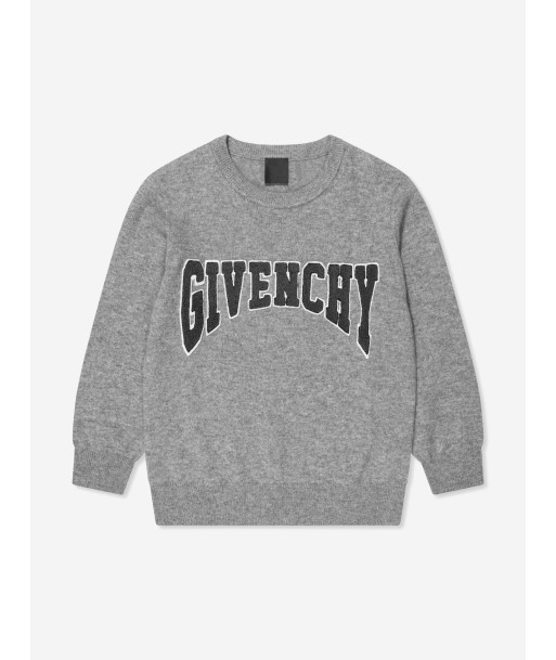 Givenchy Boys Knitted Logo Jumper in Grey Comparez et commandez 