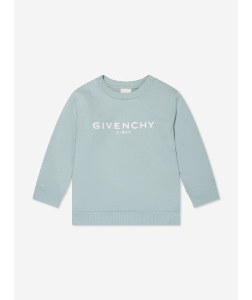 Givenchy Boys Logo Print Sweatshirt in Blue pas cher chine