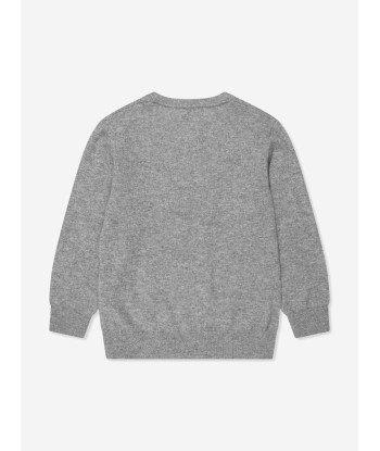 Givenchy Boys Knitted Logo Jumper in Grey Comparez et commandez 