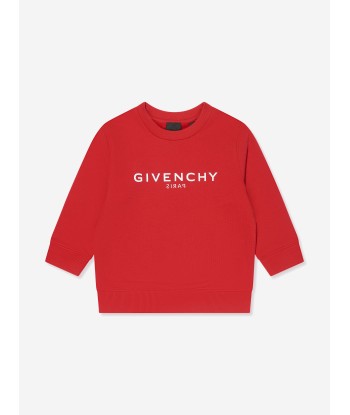 Givenchy Boys Logo Print Sweatshirt in Red basket pas cher