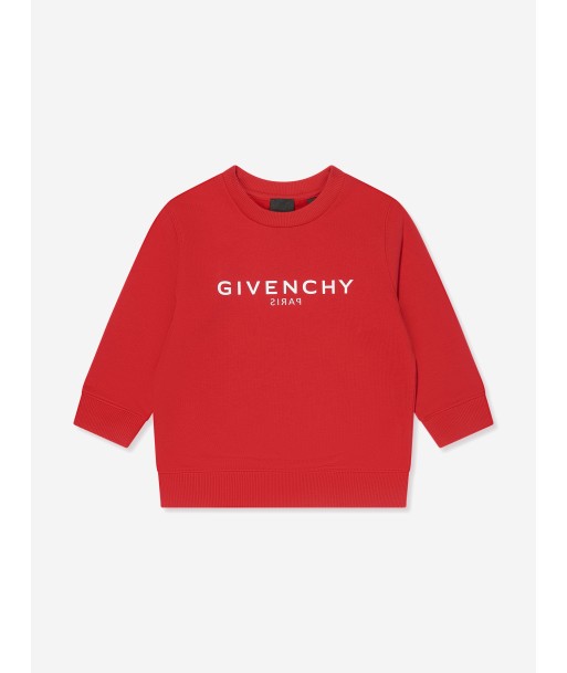 Givenchy Boys Logo Print Sweatshirt in Red basket pas cher