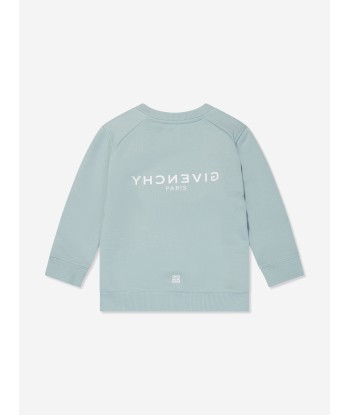 Givenchy Boys Logo Print Sweatshirt in Blue pas cher chine