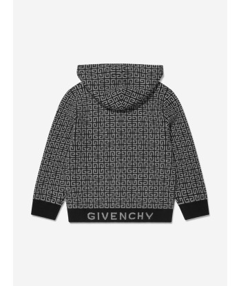 Givenchy Boys Knitted 4G Zip Up Top in Black 2 - 3 jours ouvrés.