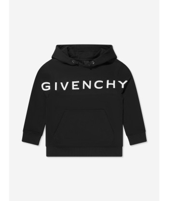 Givenchy Boys Logo Print Hoodie in Black offre 