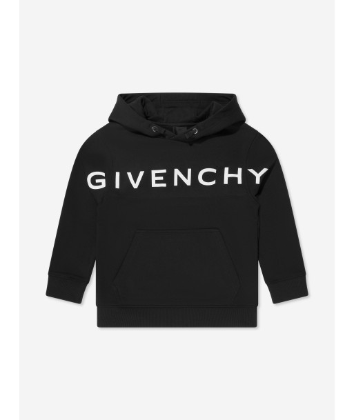 Givenchy Boys Logo Print Hoodie in Black offre 