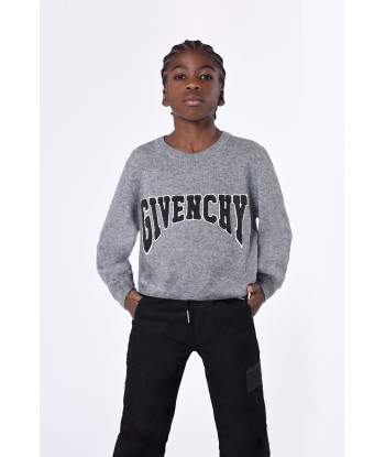 Givenchy Boys Knitted Logo Jumper in Grey Comparez et commandez 