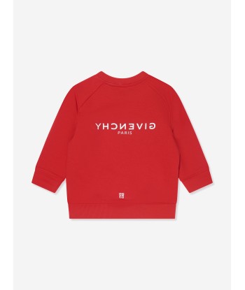 Givenchy Boys Logo Print Sweatshirt in Red basket pas cher