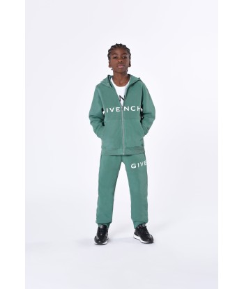 Givenchy Boys Logo Zip Up Top in Green rembourrage situé sous