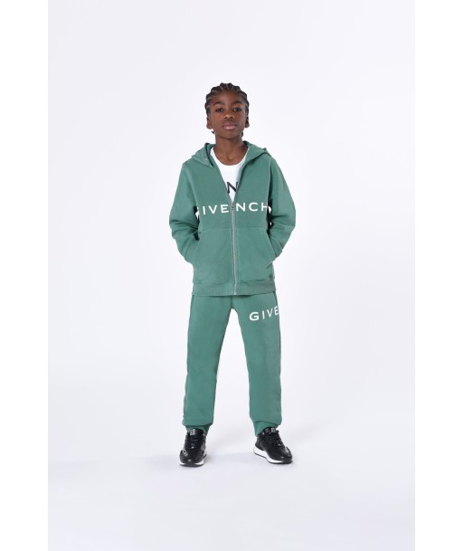 Givenchy Boys Logo Zip Up Top in Green rembourrage situé sous