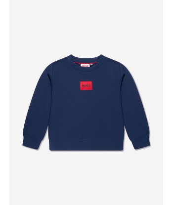 Hugo Boys Logo Sweatshirt in Blue sélection de produits