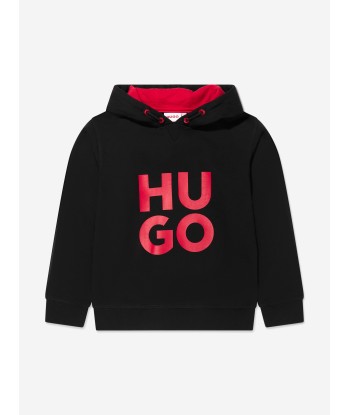 Hugo Boys Logo Hoodie in Black votre restaurant rapide dans 