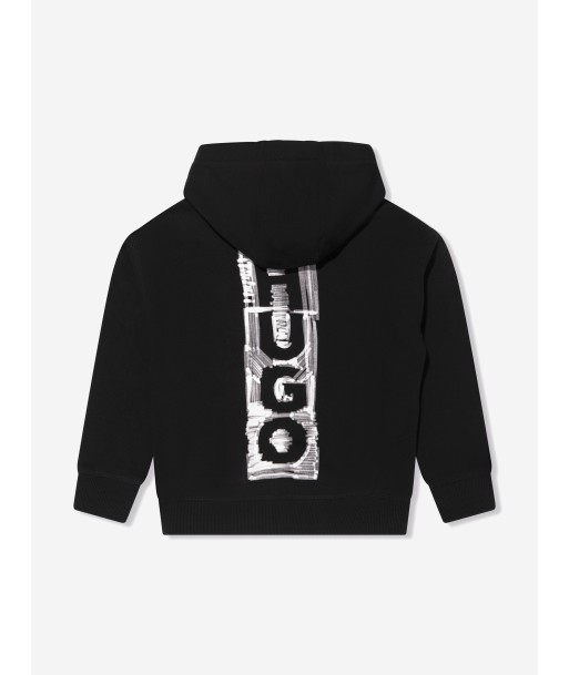 Hugo Boys Logo Hoodie in Black france