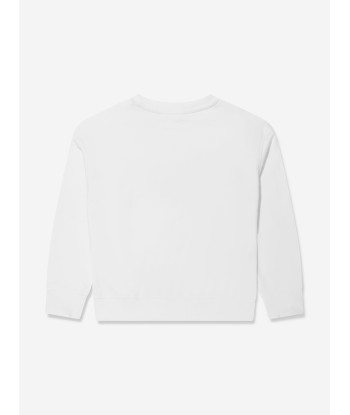 Hugo Boys Logo Sweatshirt in White vous aussi creer 