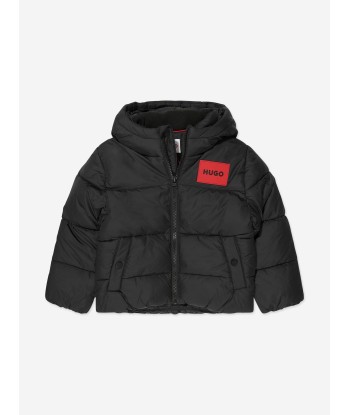 Hugo Boys Puffer Jacket in Black de pas cher