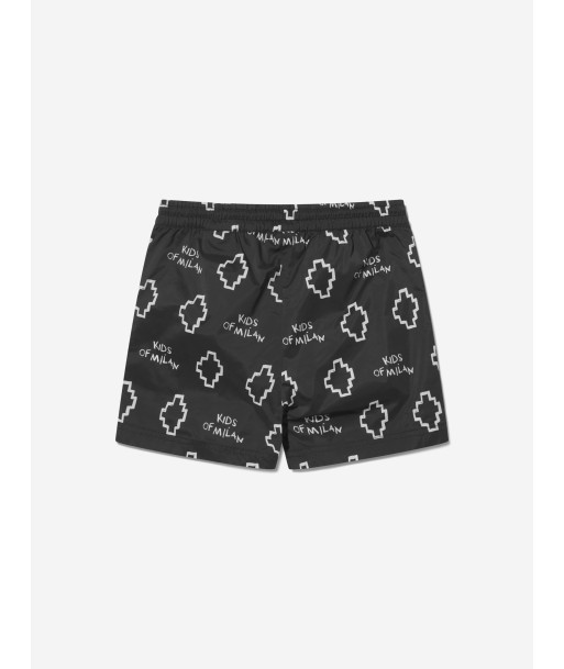 Marcelo Burlon Boys Logo Print Swim Shorts de pas cher