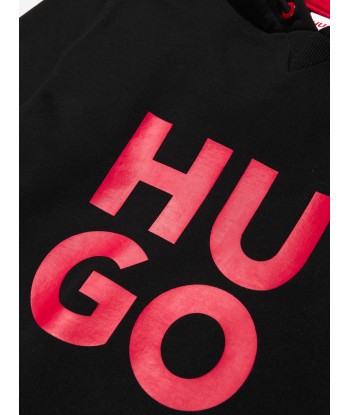 Hugo Boys Logo Hoodie in Black votre restaurant rapide dans 