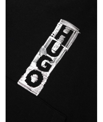 Hugo Boys Logo Hoodie in Black france