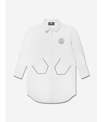 Karl Lagerfeld Girls Shirt Dress in White suggérées chez