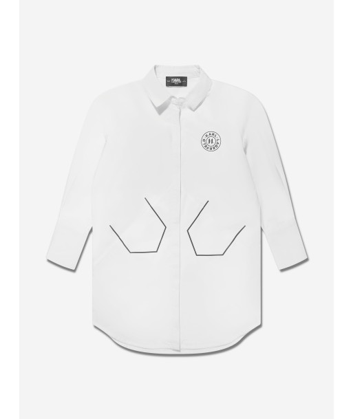 Karl Lagerfeld Girls Shirt Dress in White suggérées chez