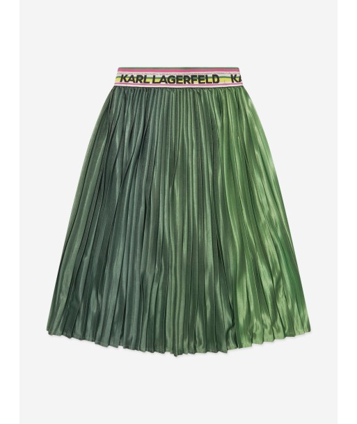 Karl Lagerfeld Girls Pleated Midi Skirt in Green l'évolution des habitudes 