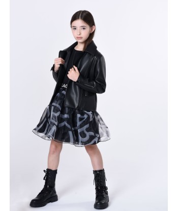 Karl Lagerfeld Girls Tutu Logo Ceremony Dress in Black Paris Déstockage Promo