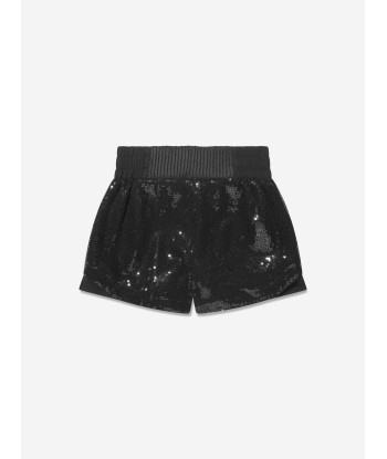 Karl Lagerfeld Girls Sequin Shorts in Black Dans la société mordern