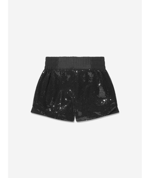 Karl Lagerfeld Girls Sequin Shorts in Black Dans la société mordern