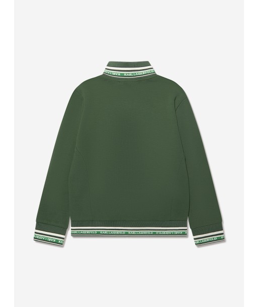 Karl Lagerfeld Boys Logo Track Jacket in Green Les êtres humains sont 