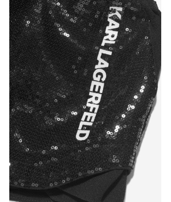 Karl Lagerfeld Girls Sequin Shorts in Black Dans la société mordern