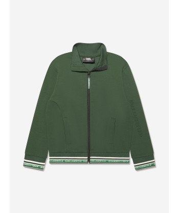 Karl Lagerfeld Boys Logo Track Jacket in Green Les êtres humains sont 