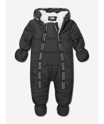 Karl Lagerfeld Baby Boys Karl Ikonik Snowsuit in Black Dans la société mordern