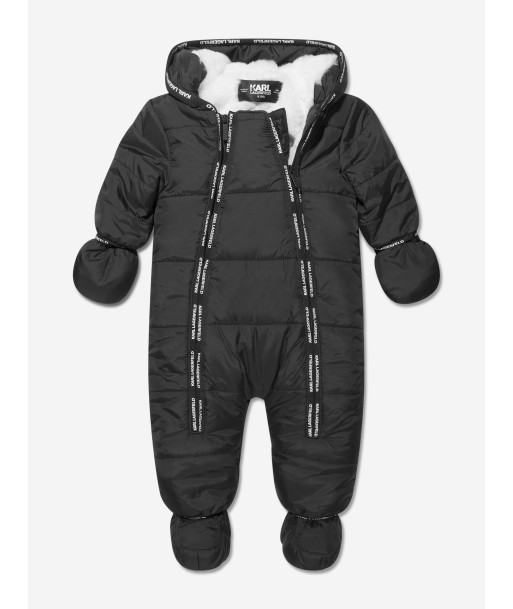 Karl Lagerfeld Baby Boys Karl Ikonik Snowsuit in Black Dans la société mordern