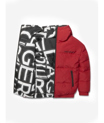 Karl Lagerfeld Boys Reversible Puffer Jacket in Red meilleur choix