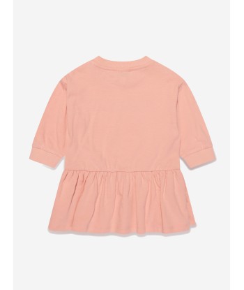 KENZO Baby Girls Logo Jersey Dress in Pink Faites des économies