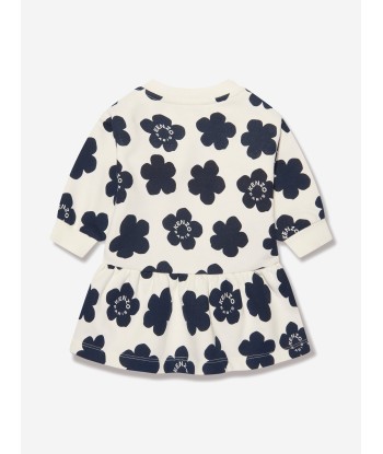 KENZO Baby Girls Boke Flower Sweater Dress in Ivory brillant des détails fins