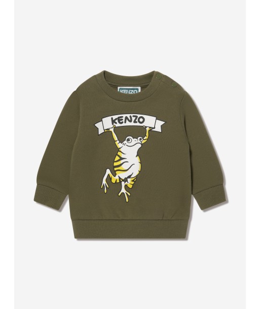 KENZO Baby Boys Frog Logo Sweatshirt in Green À commander