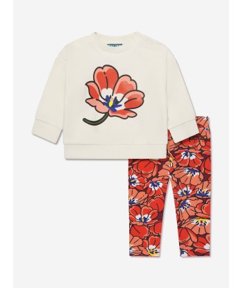 KENZO Baby Girls Sweater And Leggings Set in Ivory hantent personnes