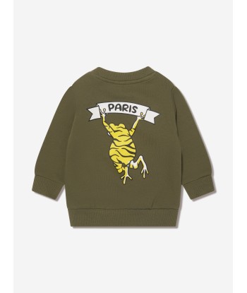 KENZO Baby Boys Frog Logo Sweatshirt in Green À commander