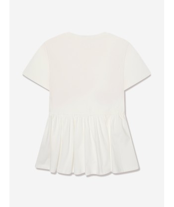 KENZO Girls Boke Flower Jersey Dress in Ivory soldes