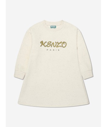 KENZO Girls Logo Sweater Dress in Beige l'évolution des habitudes 